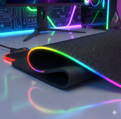 ⚡🖱️Alfombrilla Led Pad Gamer RGB 80×30 🎮✨ Antideslizante