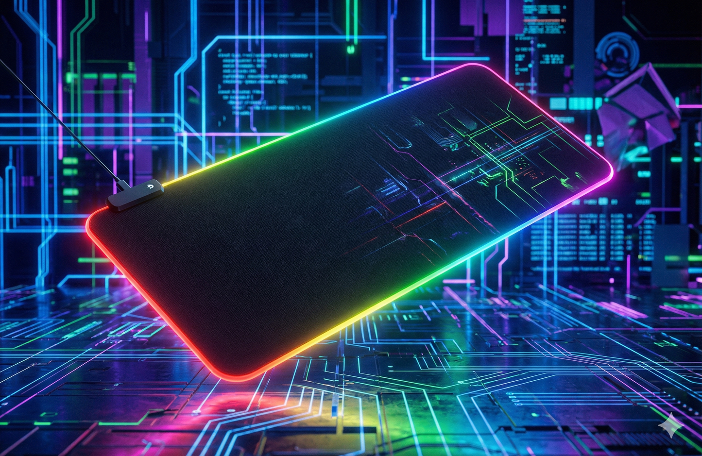 ⚡🖱️Alfombrilla Led Pad Gamer RGB 80×30 🎮✨ Antideslizante