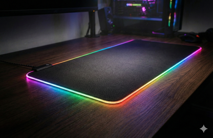 ⚡🖱️Alfombrilla Led Pad Gamer RGB 80×30 🎮✨ Antideslizante