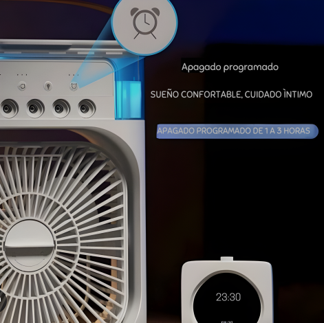 💨✨ MINI VENTILADOR LUZ LED 3EN1 – Aire Fresco, Relajante y Eficiente ¡Todo en Uno!