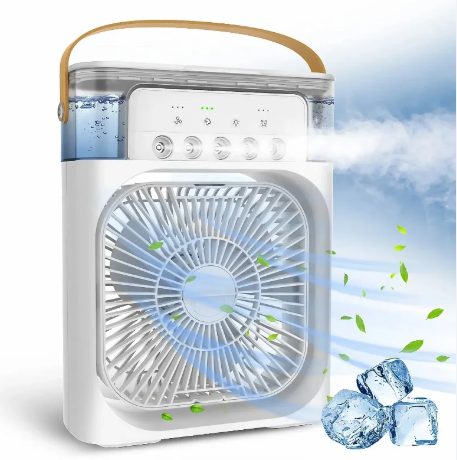 💨✨ MINI VENTILADOR LUZ LED 3EN1 – Aire Fresco, Relajante y Eficiente ¡Todo en Uno!